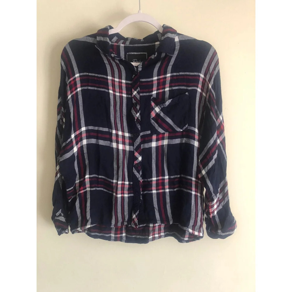 Rails Plaid Button Up Shirt Top With Pocket. Sz Small S